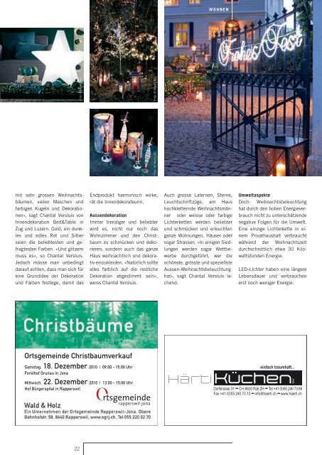 Ausgabe Dezember 2010 - STADTmagazin Rapperswil-Jona