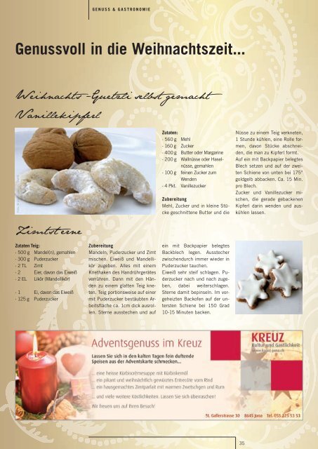 Ausgabe Dezember 2010 - STADTmagazin Rapperswil-Jona