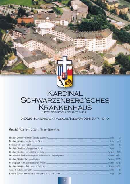 Geschäftsbericht 2004 - Kardinal Schwarzenberg'sches ...