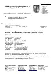 OLDENBURGISCHER FEUERWEHRVERBAND E.V. Arbeitskreis ...