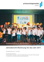 Jahresrechnung - Primarschulgemeinde Arbon