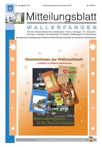 KW 49/2012 - Gemeinde Wallerfangen