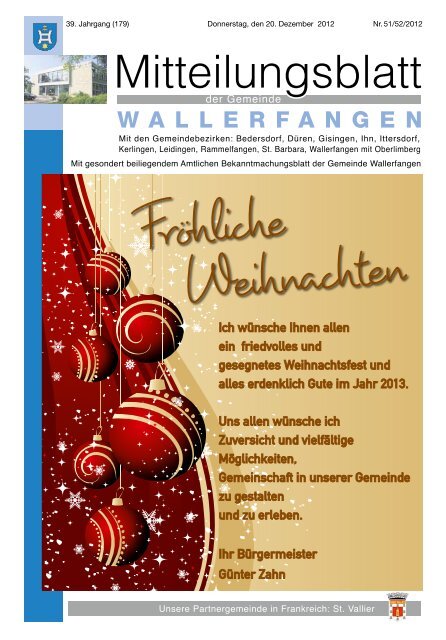 KW 51/2012 - Gemeinde Wallerfangen