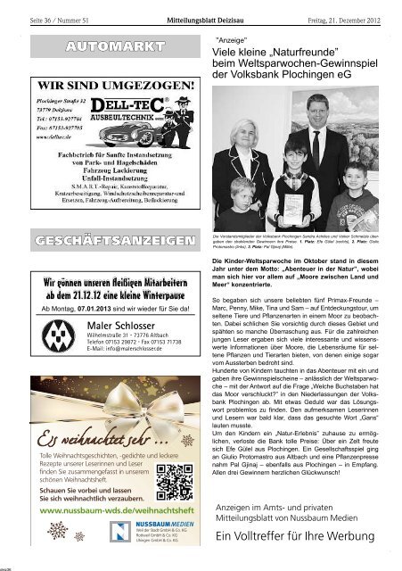 Gemeindemitteilungsblatt........ - Gemeinde Deizisau