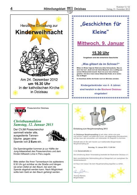 Gemeindemitteilungsblatt........ - Gemeinde Deizisau
