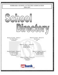 NEBRASKA SCHOOL ACTIVITIES ASSOCIATION 2006-2007