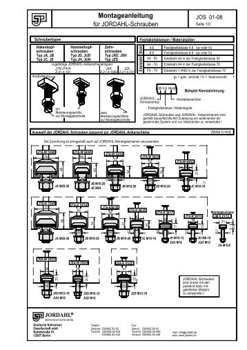 pdf MontageanleitungJORDAHL-Schrauben - JORDAHL & H-BAU ...