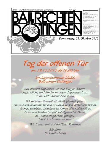 Tag der offenen Tür - Ballrechten-Dottingen