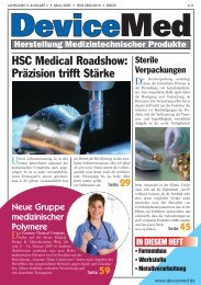 HSC Medical Roadshow: Präzision trifft Stärke - DeviceMed.de