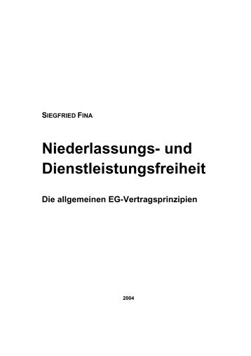 Skriptum Niederlassungsfreiheit - Institut für Unternehmens- und ...