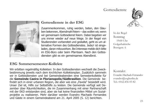Sommersemester 2005 - ESG Berlin