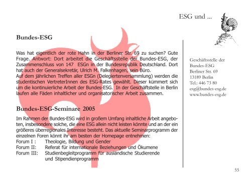 Sommersemester 2005 - ESG Berlin