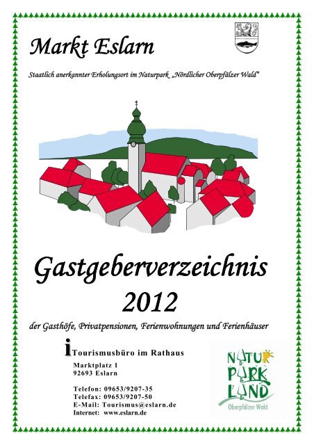 Gastgeberverzeichnis 2012 - Eslarn
