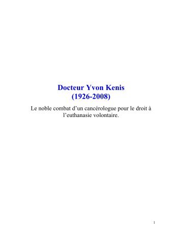 Docteur Yvon Kenis - Jules Bordet instituut