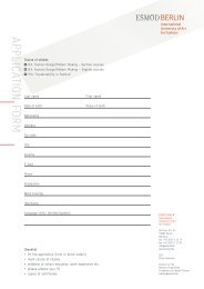 APPLICATION FORM - Esmod