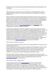 Pressemitteilung vom 02.05.2012, Energiesparsystem senkt ...