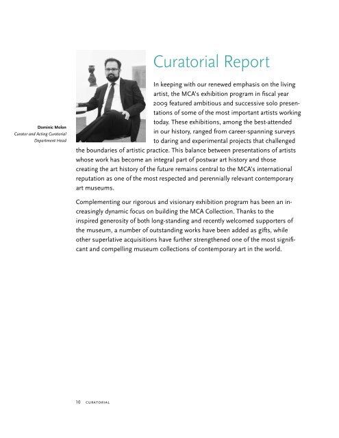 Annual Report, 2009 - Museum of Contemporary Art Chicago