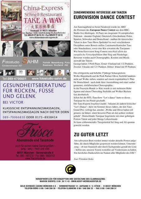 Vereinszeitung Nr. 98 September 2007 - Gelb Schwarz Casino ...