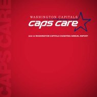 Caps Care Annual Report - Washington Capitals