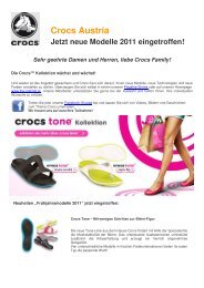 Crocs Austria Jetzt neue Modelle 2011 eingetroffen! - Donauzentrum