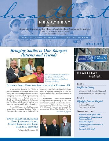 HEARTBEAT Spring 2009 - American Committee for Shaare Zedek ...