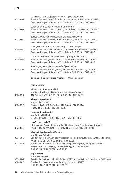 Gesamtverzeichnis 2011:Gesamtverzeichnis 2011 - Hueber