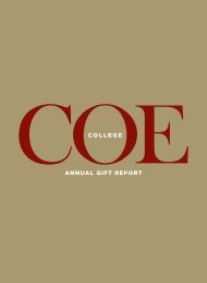 ANNUAL GIFT REPORT - Coe College