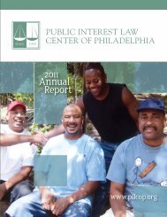 2011 Annual Report - Public Interest Law Center of Philadelphia