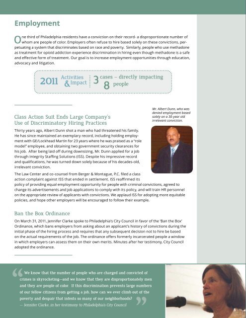 2011 Annual Report - Public Interest Law Center of Philadelphia