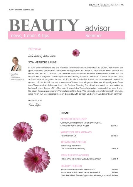 news, trends & tips Sommer - Beauty Management AG