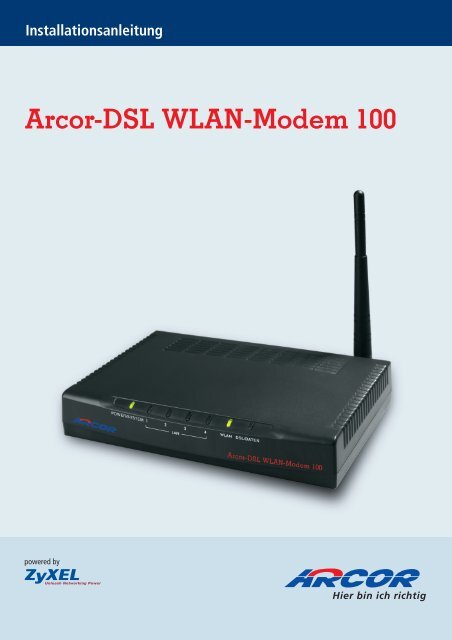 Arcor Dsl Wlan Modem 100 Als Repeater Arcor-Dsl Wlan-Modem 100