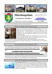 Mitteilungsblatt Gemeindeamt Schiedlberg A mtliche M itteilung