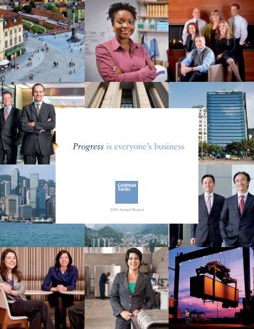Progress is everyone's business - Goldman Sachs