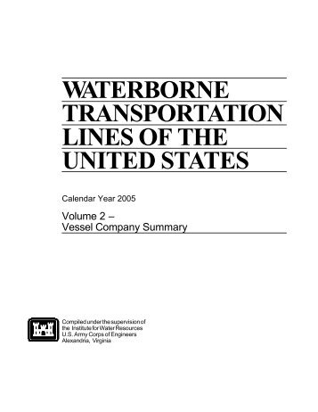 waterborne trans por ta tion lines of the united states - Institute for ...