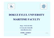 Maritime Faculty… - Dokuz Eylül Üniversitesi