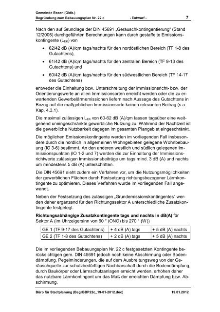 Bebauungsplan Nr. 22 c - Essen-Oldb