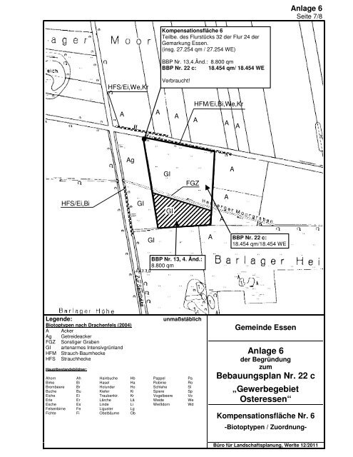 Bebauungsplan Nr. 22 c - Essen-Oldb