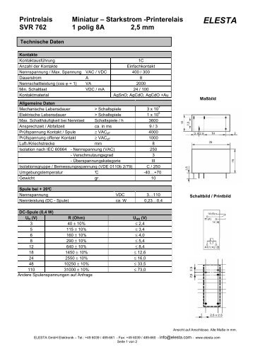 SVR 762 - Elesta GmbH