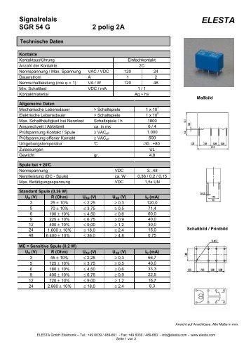 SGR 54 G - Elesta GmbH