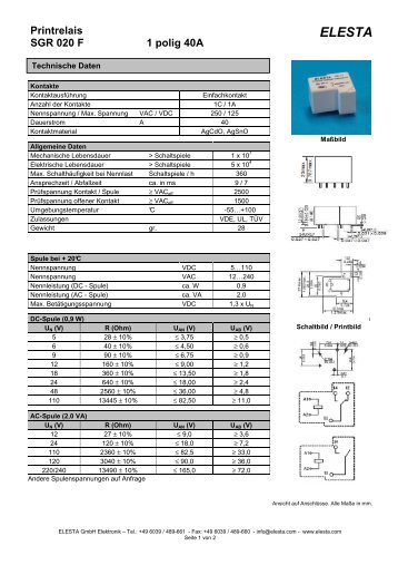 SGR 020 F  - Elesta GmbH