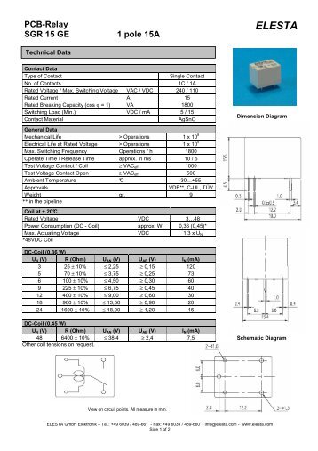SGR 15 GE - Elesta  GmbH