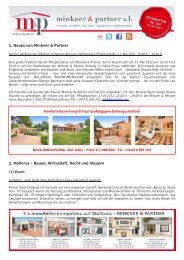 1. Neues von Minkner & Partner 2. Mallorca – Bauen, Wirtschaft ...