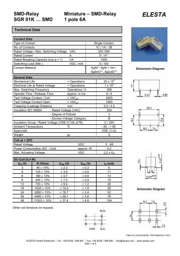 SGR 01K ... SMD - Elesta GmbH