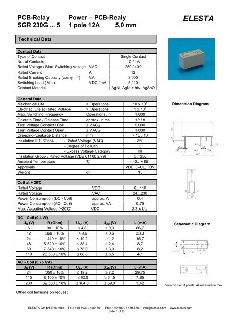 PCB-Relay Power - Elesta GmbH