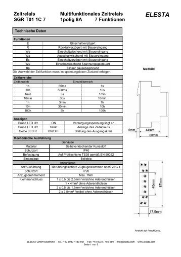 SGR T01 1C 7 - Elesta GmbH