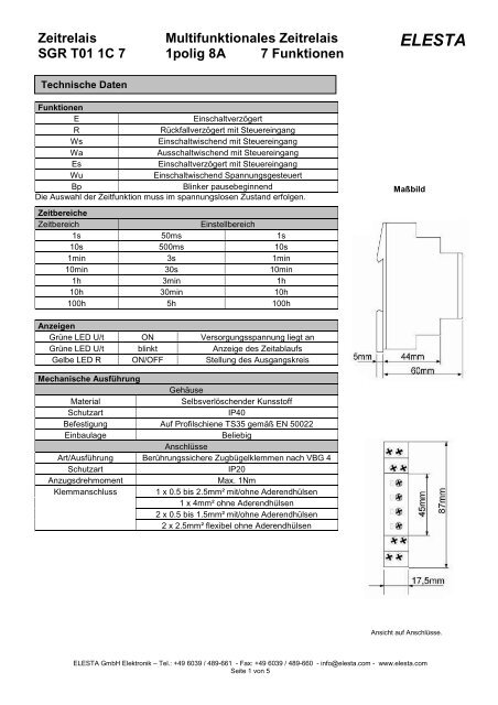 SGR T01 1C 7 - Elesta GmbH