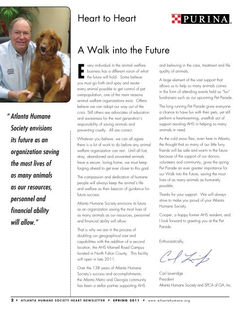 Spring Issue PDF - Atlanta Humane Society