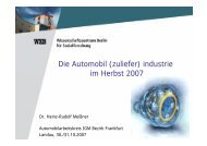 Die Automobil (zuliefer) industrie im Herbst 2007