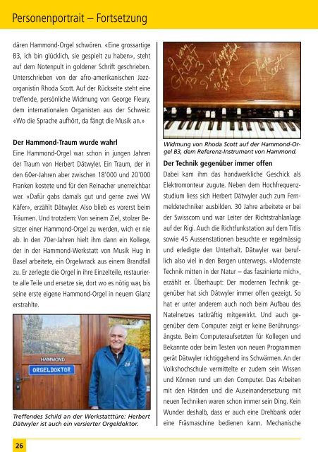 Das informative Monatsmagazin für Reinach - Reinach - dorfheftli