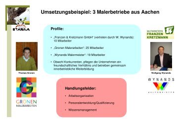 Umsetzungsbeispiel: 3 Malerbetriebe aus Aachen - Stabila